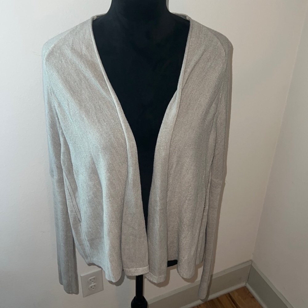 LOFT tan open‎ cardigan sweater Sz S long sleeves